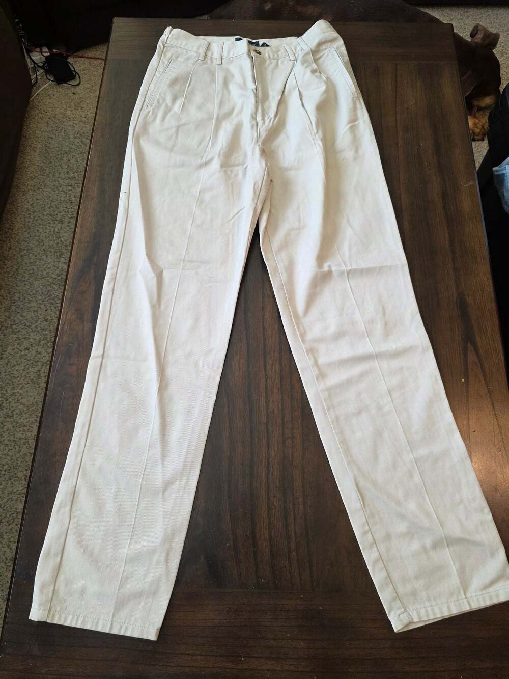 Hunt Club Women's Ivory Pleated Casual Trousers, Size 12